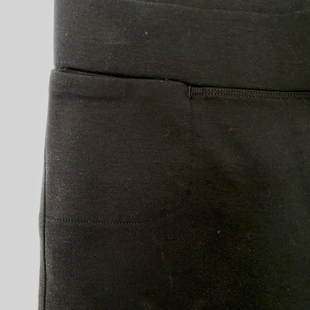 American Giant Black Ponte Slim Pant 6 - Picture 3 of 5